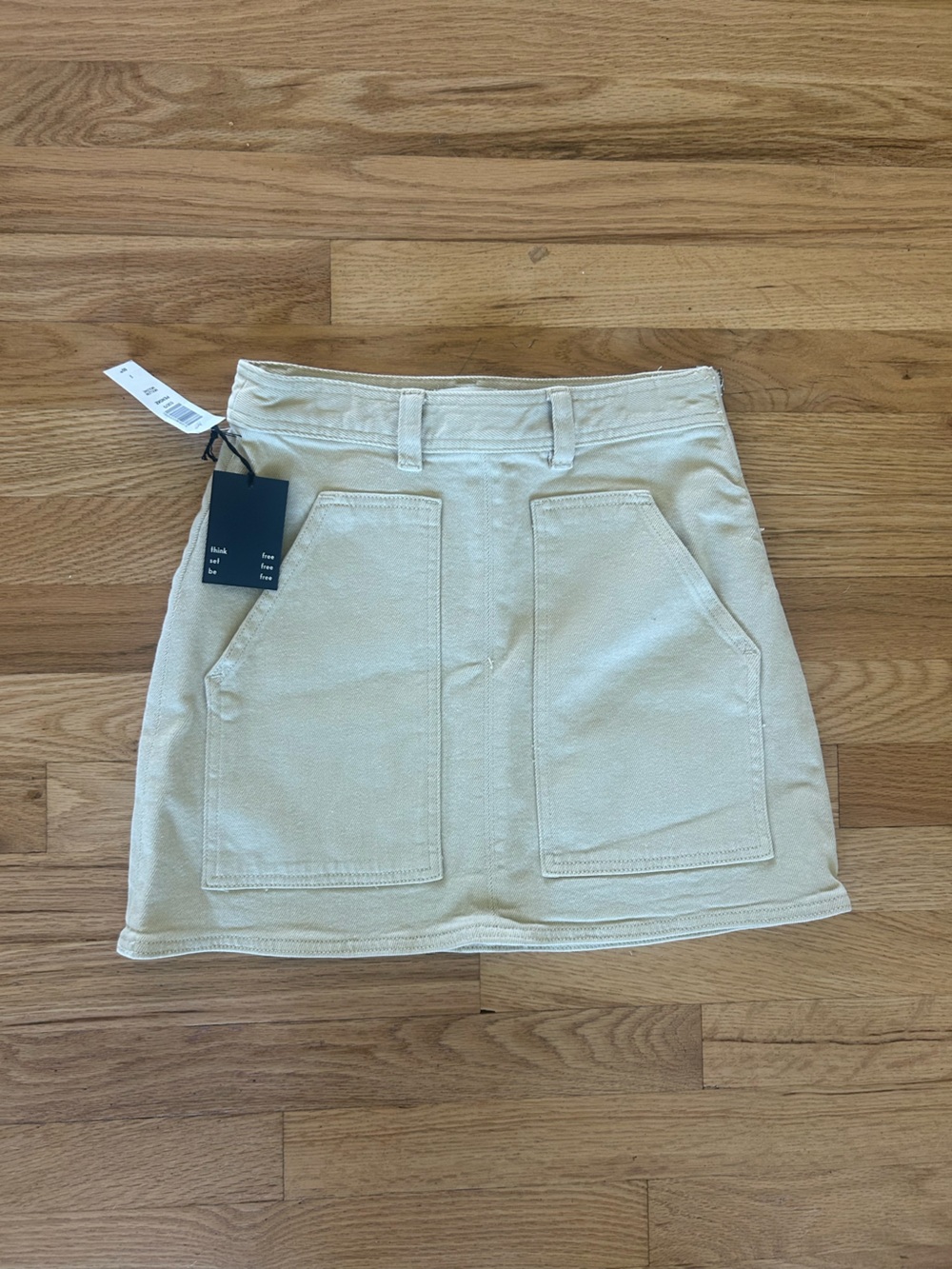 Wilfred Free Penske denim mini utility skirt size 2